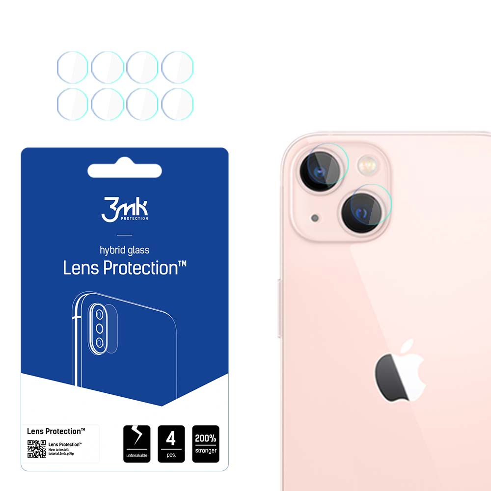 Szkło na aparat 3mk Lens Protection dla iPhone 14, 4 zestawy